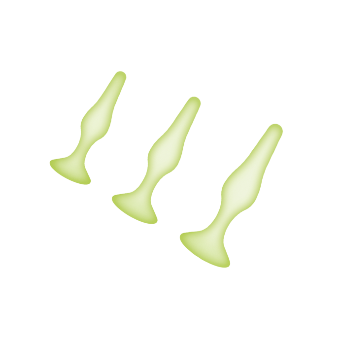 glow-in-the-dark---anal-training-kit-3-delig-Neongeel-Wit-1