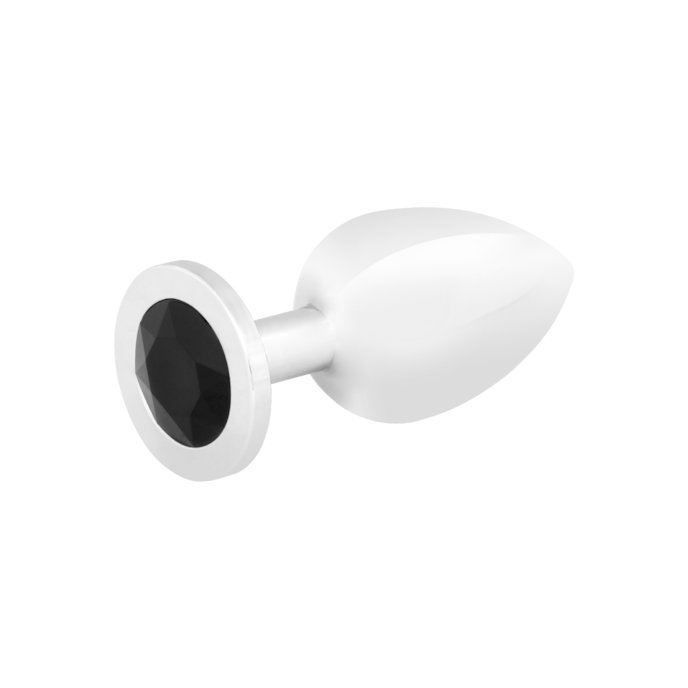 edelstalen-dildo-met-kristal-zilver-10-cm-Zilver-Zwart-1