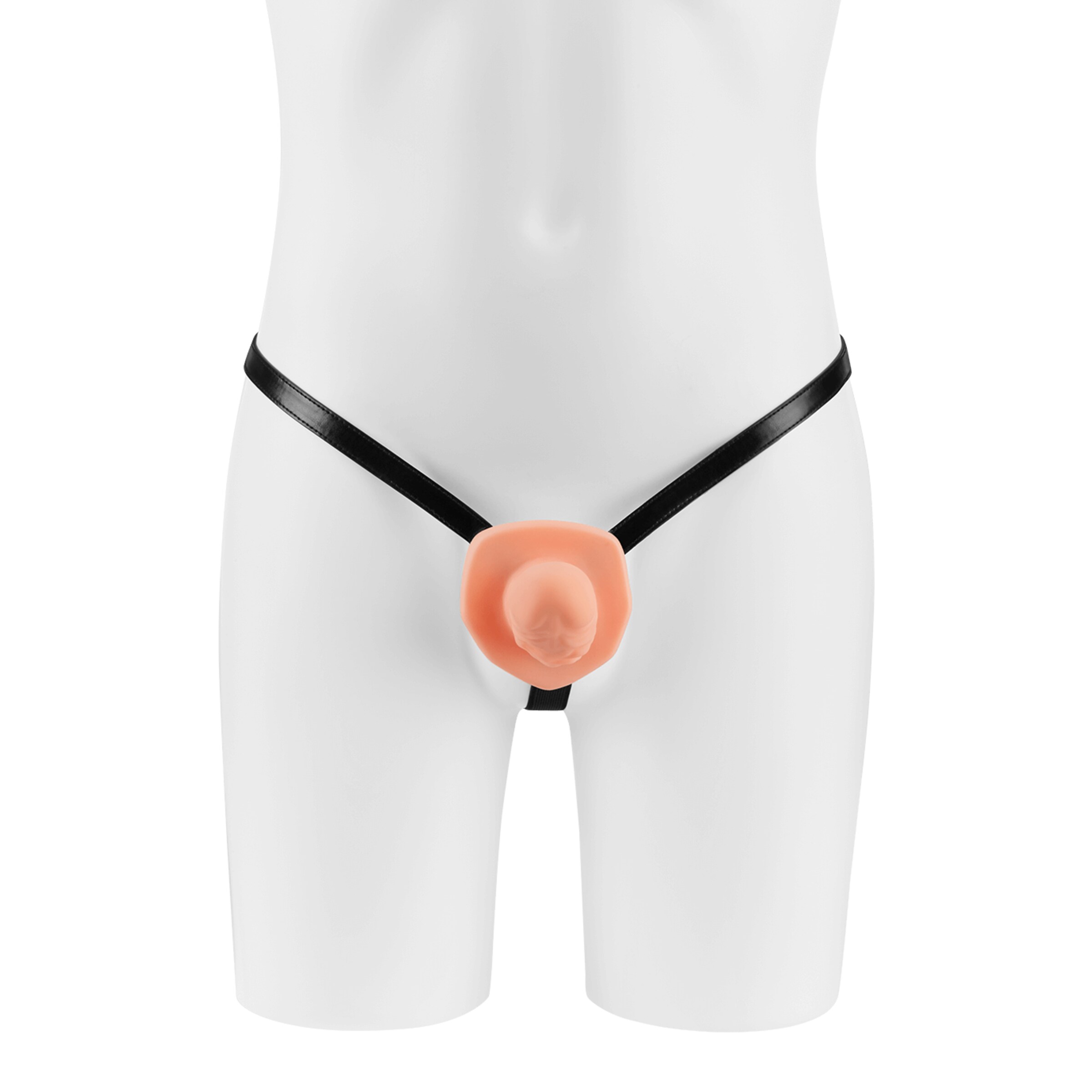 strap-on-6-5-inch-22-cm-Naturel clair-Noir-4