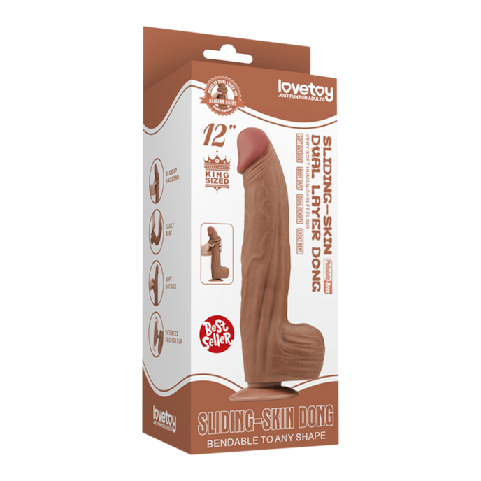 sliding-skin-dildo-31-cm-Brun naturel moyen-7