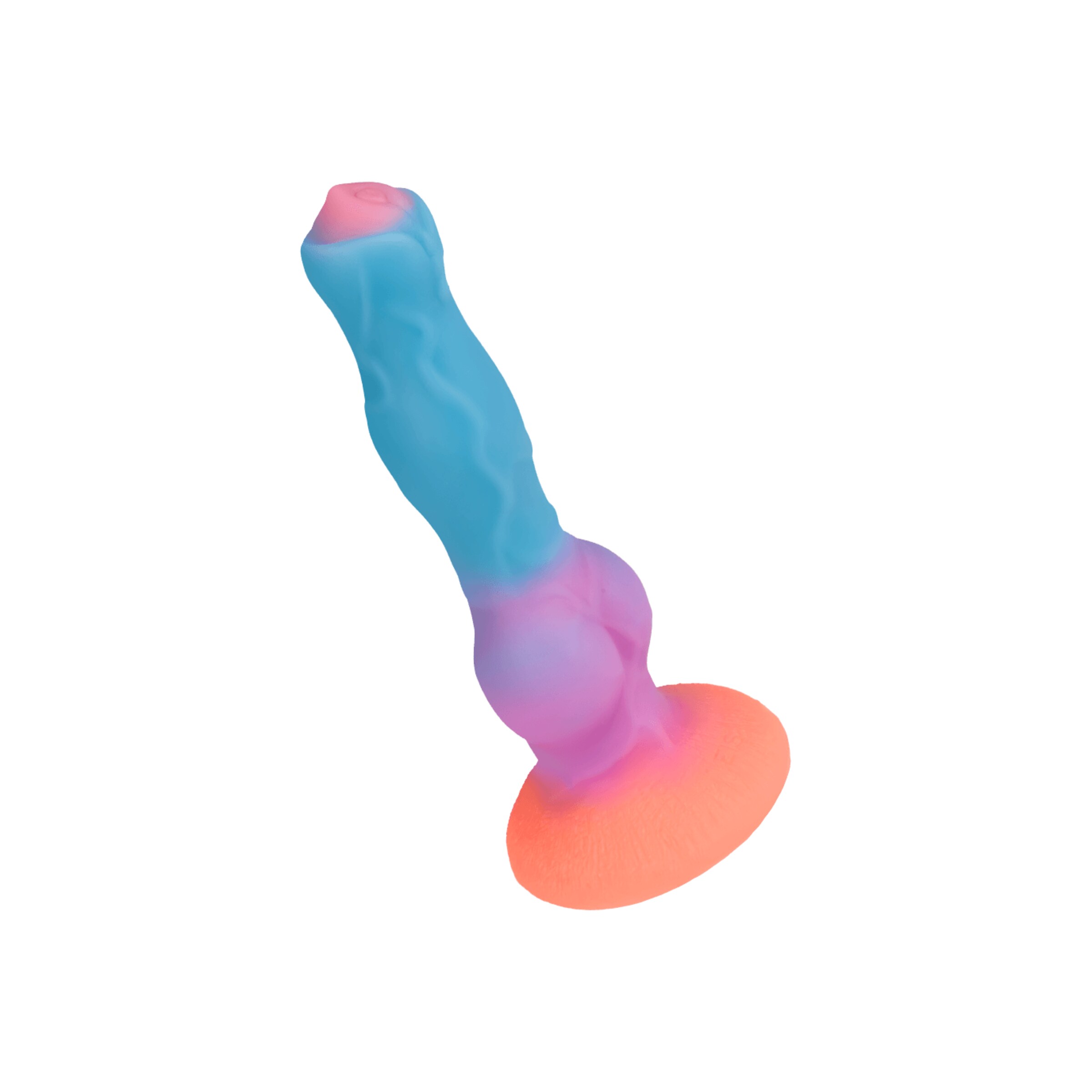glinsterende-natuurlijke-vibrator-met-zuignapvoeten-22-cm-Blauw-Oranje-Paars-1