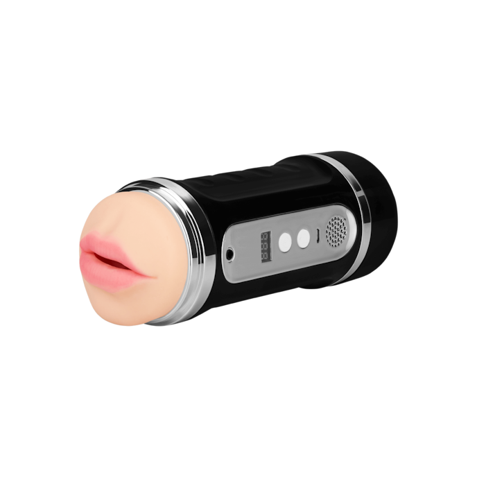 masturbator-met-audiofunctie-oplaadbaar-20-cm-Schwarz-Wit-Zilver-1