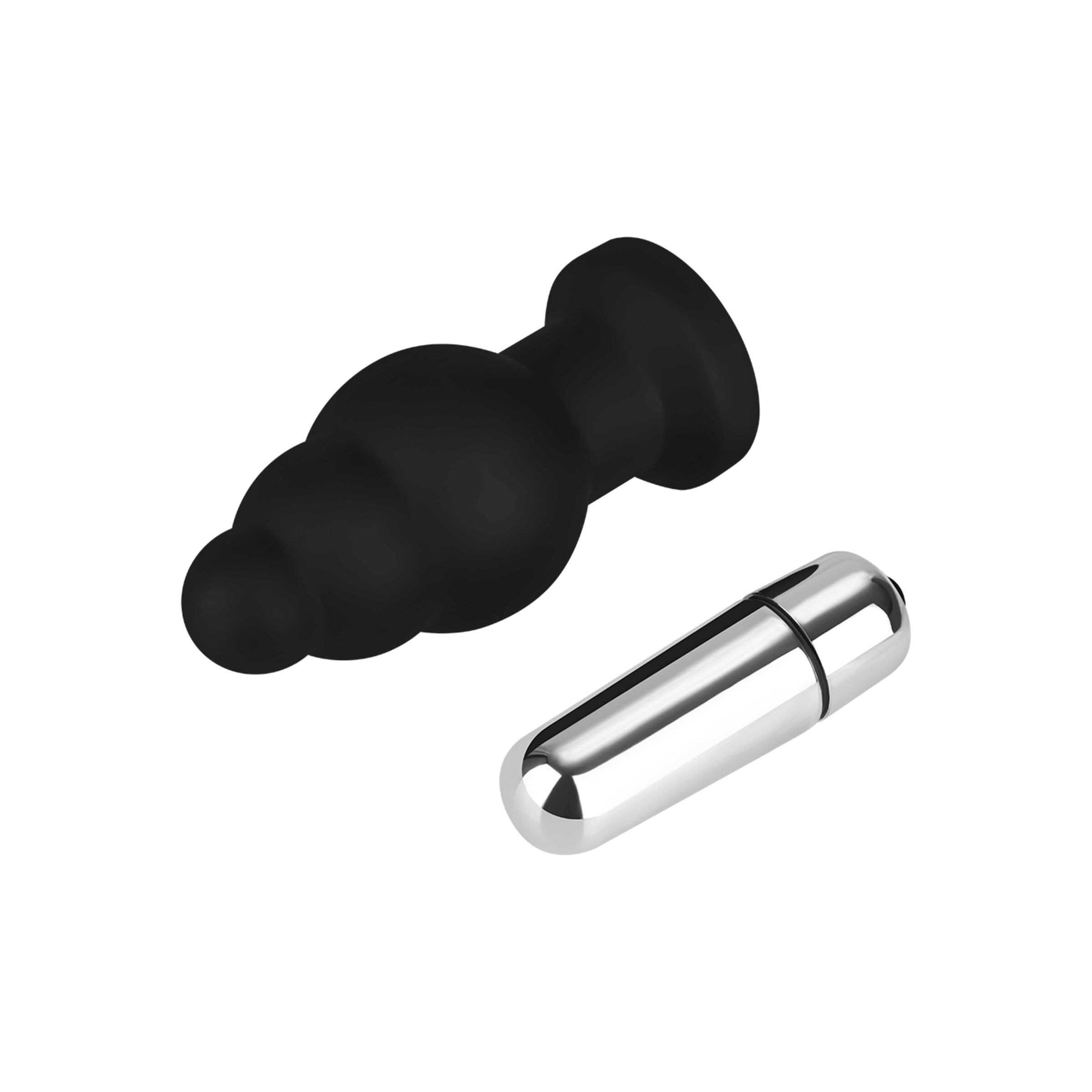 gerillter-silikon[nbhy]analvibrator-9-cm-Schwarz-Silber-3