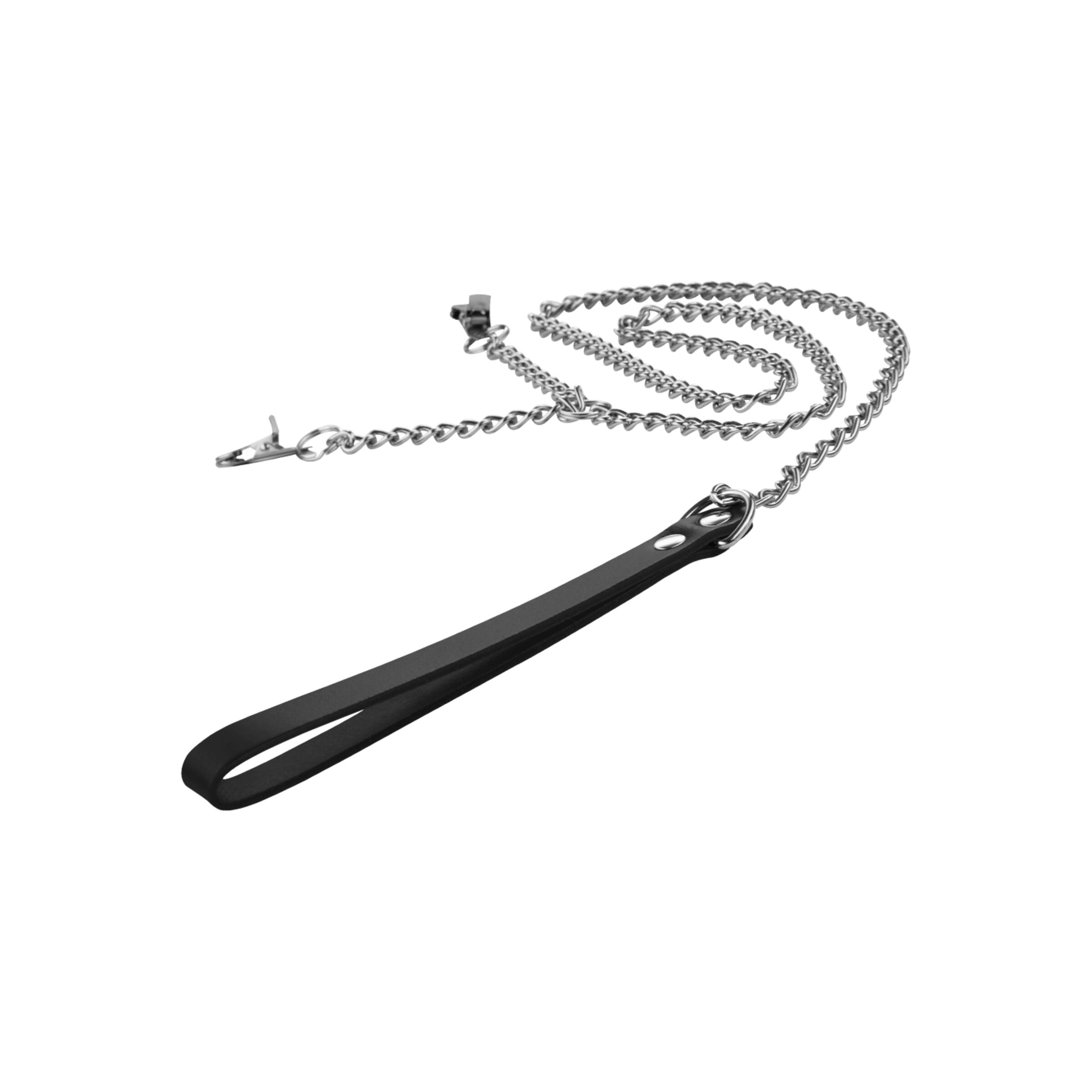 riem-met-schaamlippenklemmen-Zilver-Zwart-2