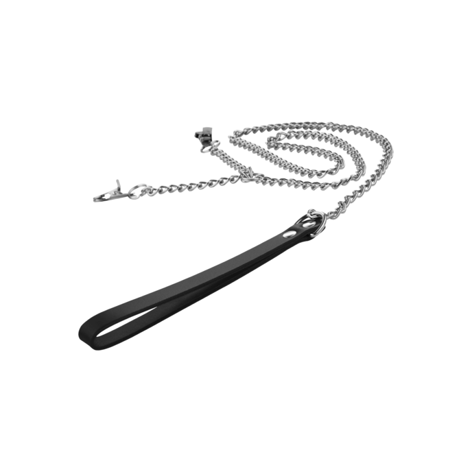laisse-avec-pinces-à-lèvres-Argent-Noir-2