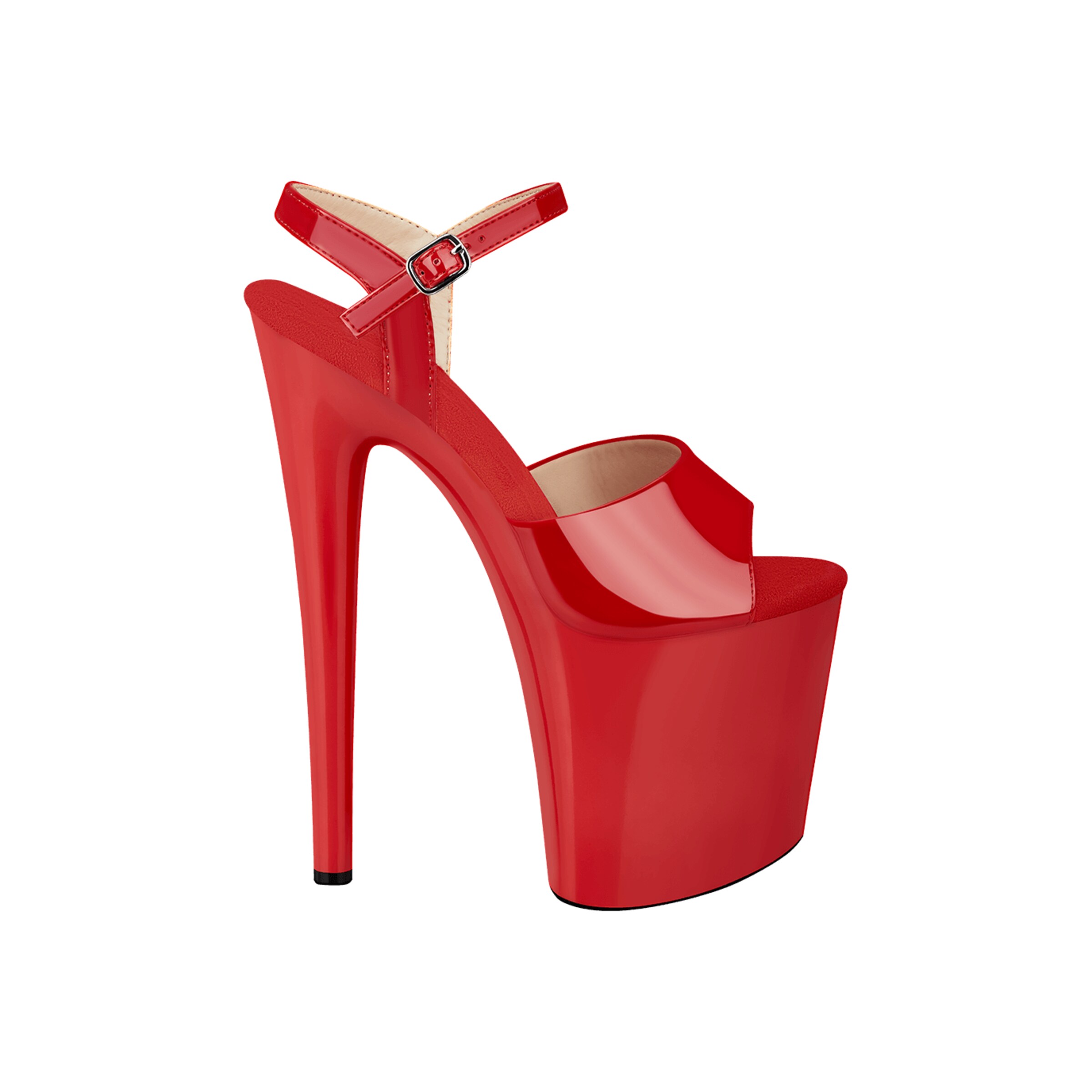 sandales-à-plateau-séduisantes-Rouge-5