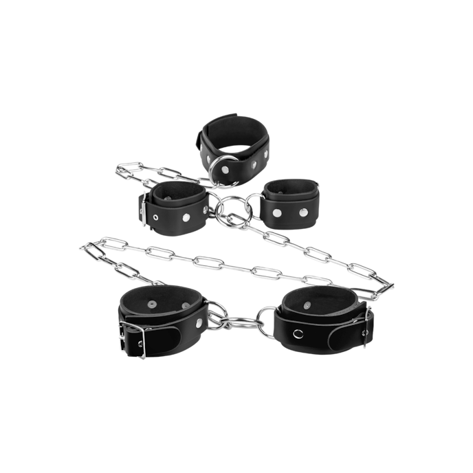 ensemble-de-bondage-polyvalent-Argent-Noir-1