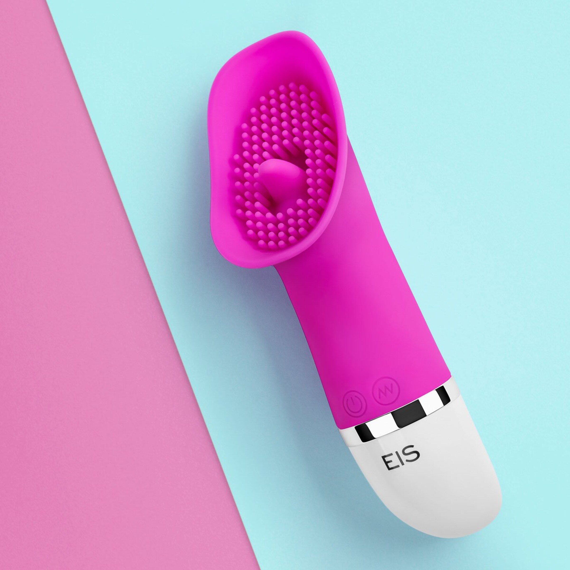 vibromasseur-à-picots-en-silicone-16-5-cm-Blanc-Rose-2