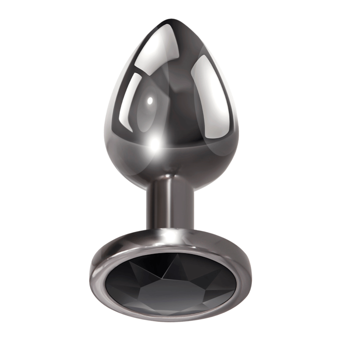 black-gem-anal-plug---small-7-1-cm-Argent-Noir-2