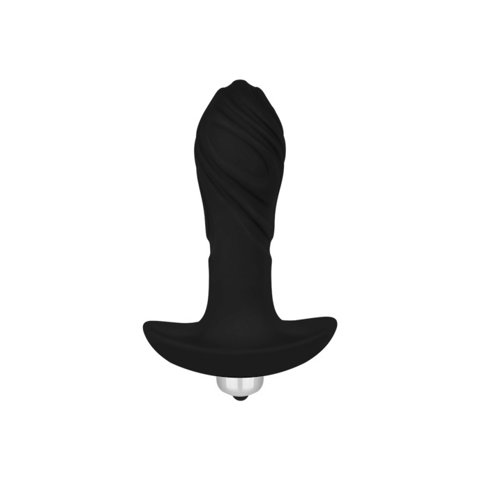 plug-anal-conique-en-silicone-10-1-cm-Argent-Noir-4