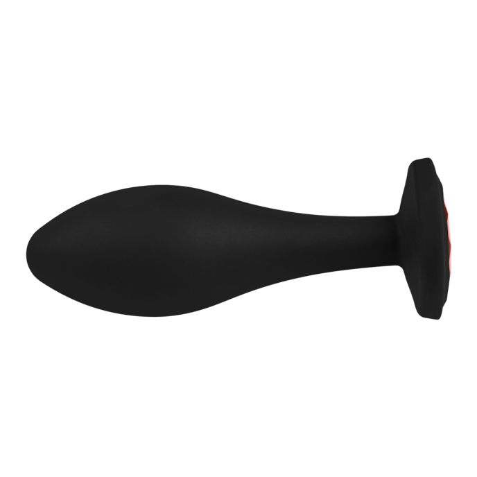 silikon-analplug-mit-schmuckstein---größe-l-10-5-cm-Rot-Schwarz-4
