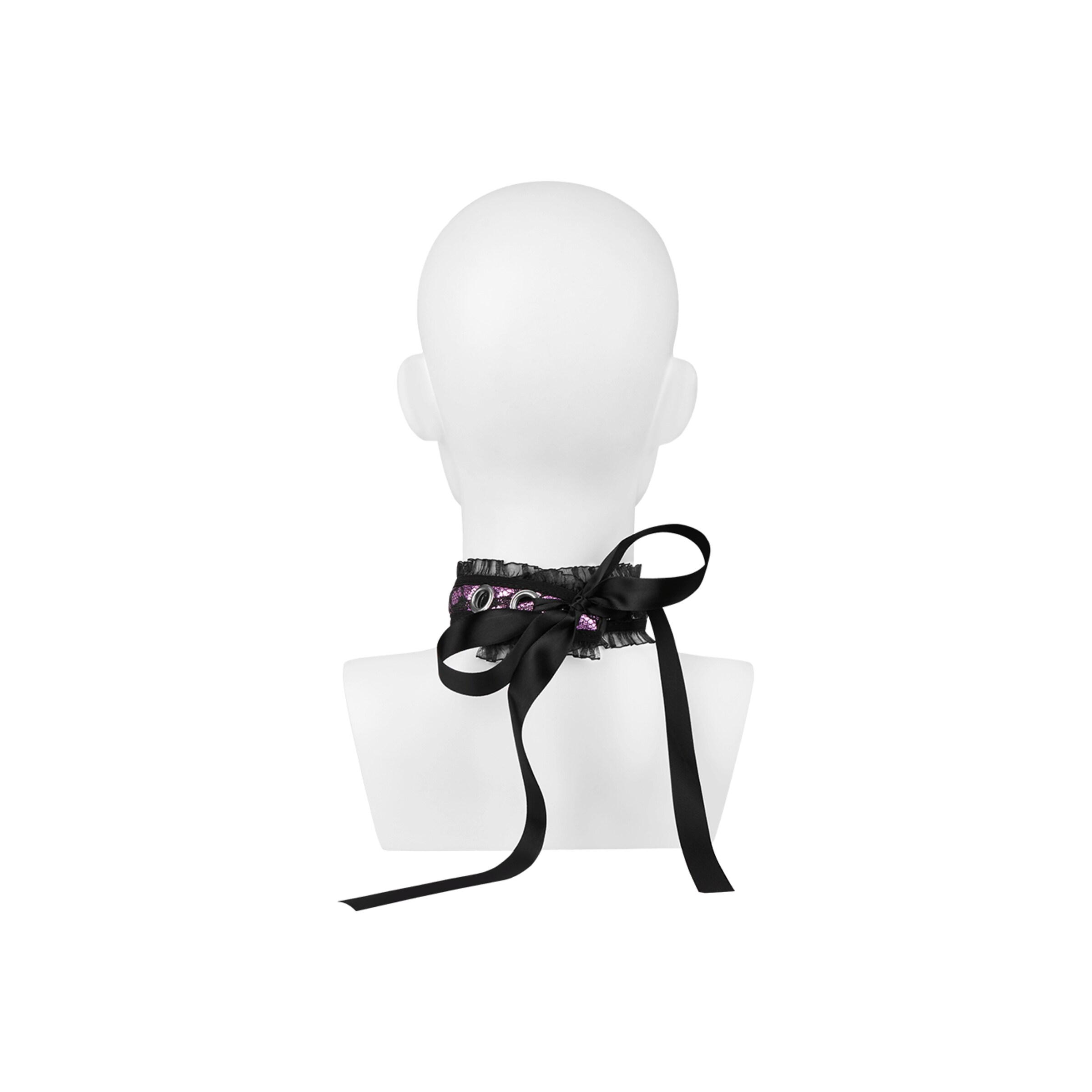 speelse-halsband-met-o-ring-Paars-Zwart-3