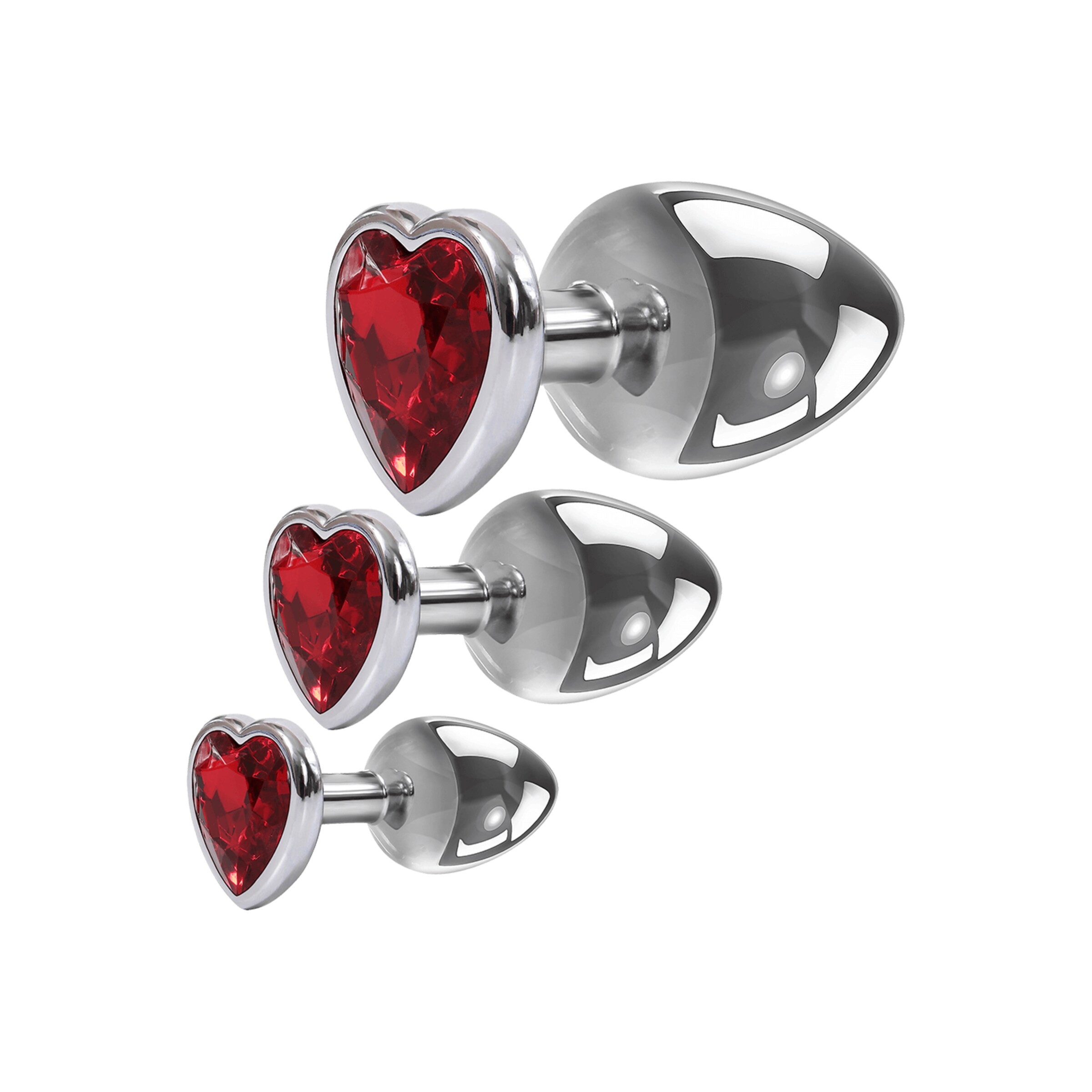 three-hearts-gem-3-stuks-7-[nbhy]-9-5-cm-Rood-Zilver-1