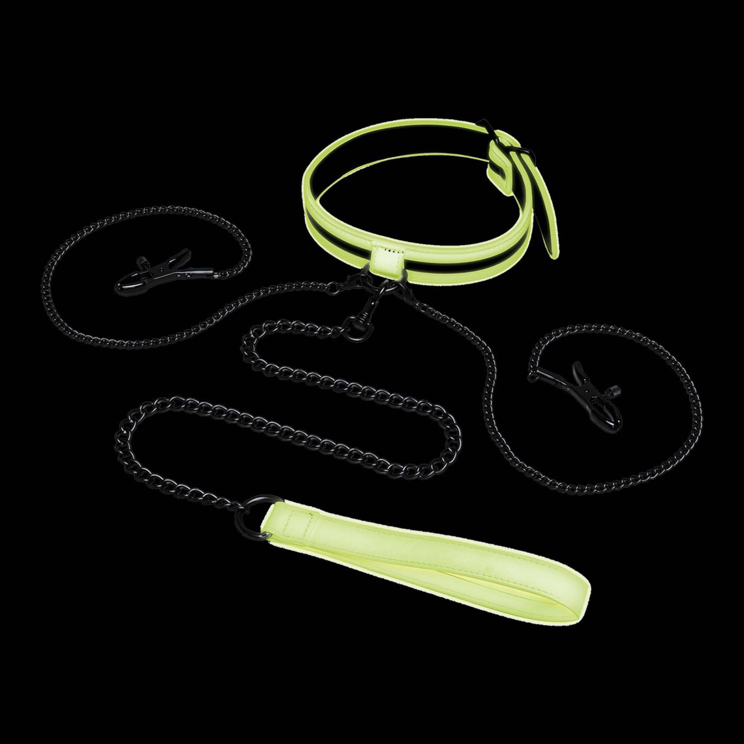 glow-in-the-dark---collar-Neongroen-Zwart-2