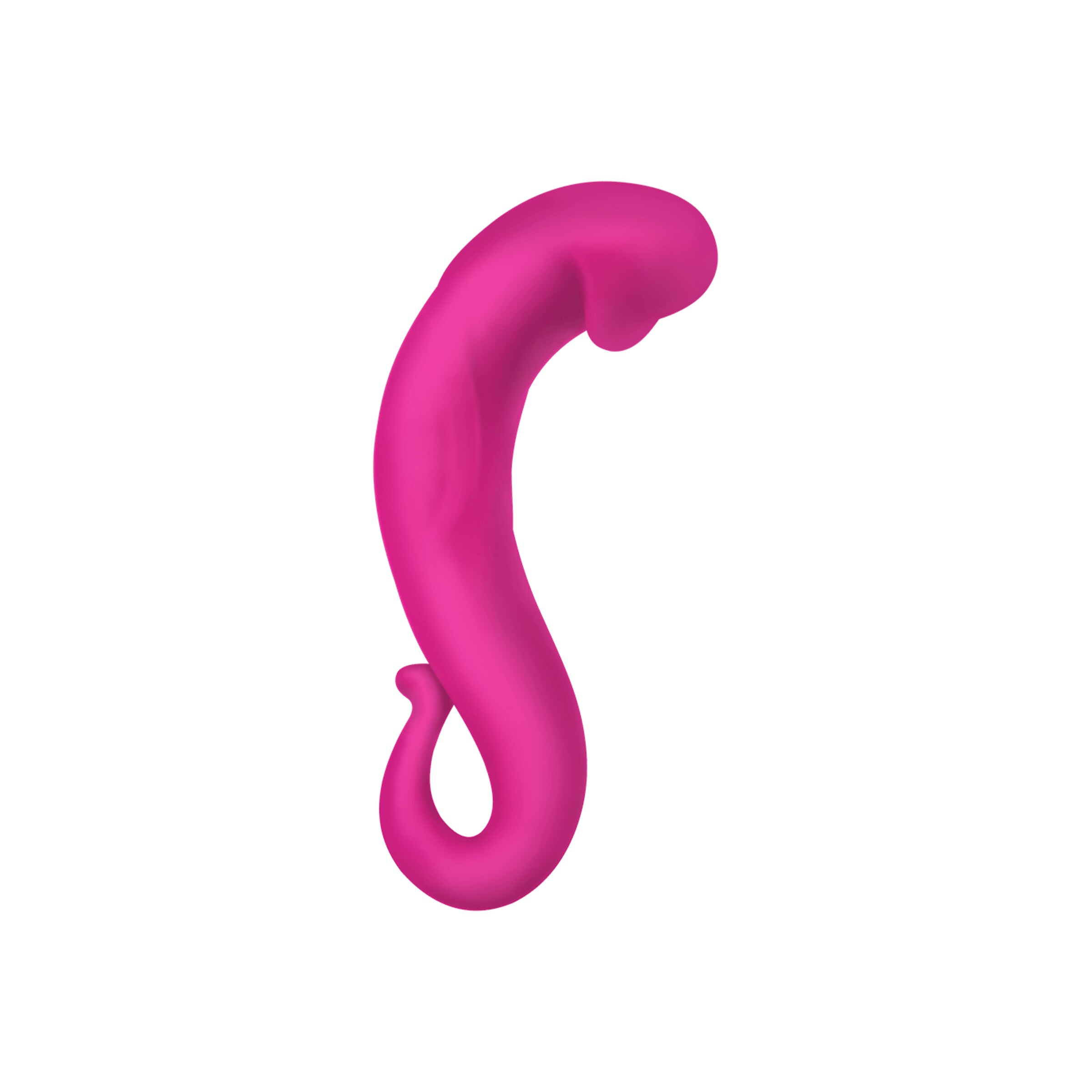 gebogen-siliconen-dildo-14-cm-Pink-3