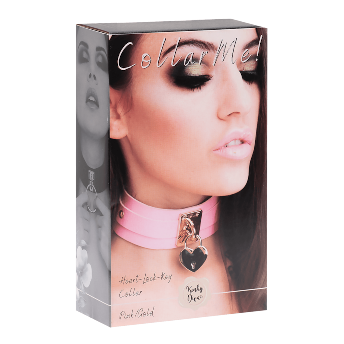 heart-lock-key-collar-Goud-Pink-2