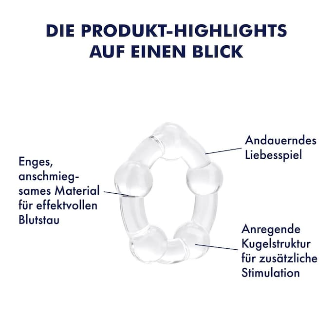 Penisring mit Kugelstruktur, 2 - 5 cm transparent online kaufen Penisring mit Kugelstruktur, 2 - 5 cm transparent online kaufen