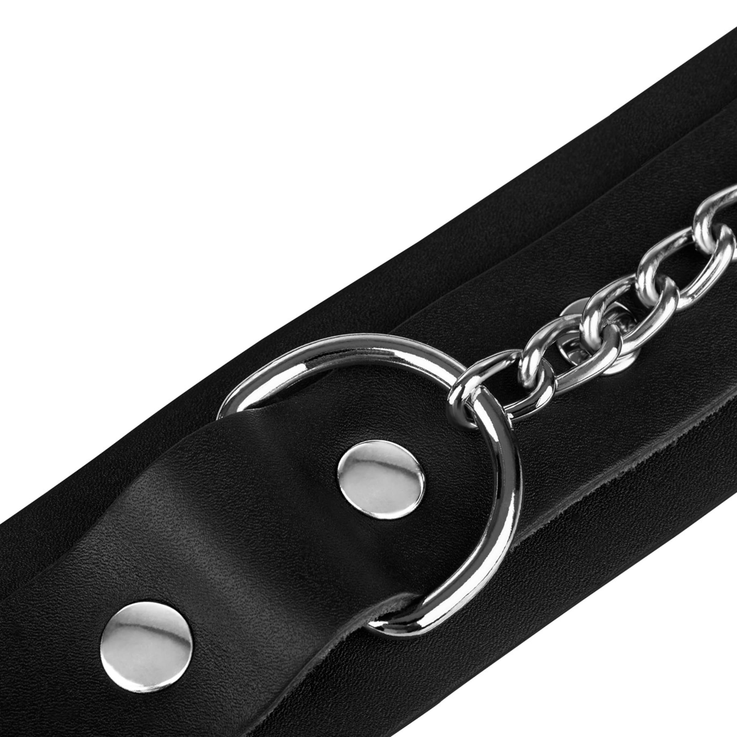 oberschenkel-hals-fessel-Schwarz-Silber-4