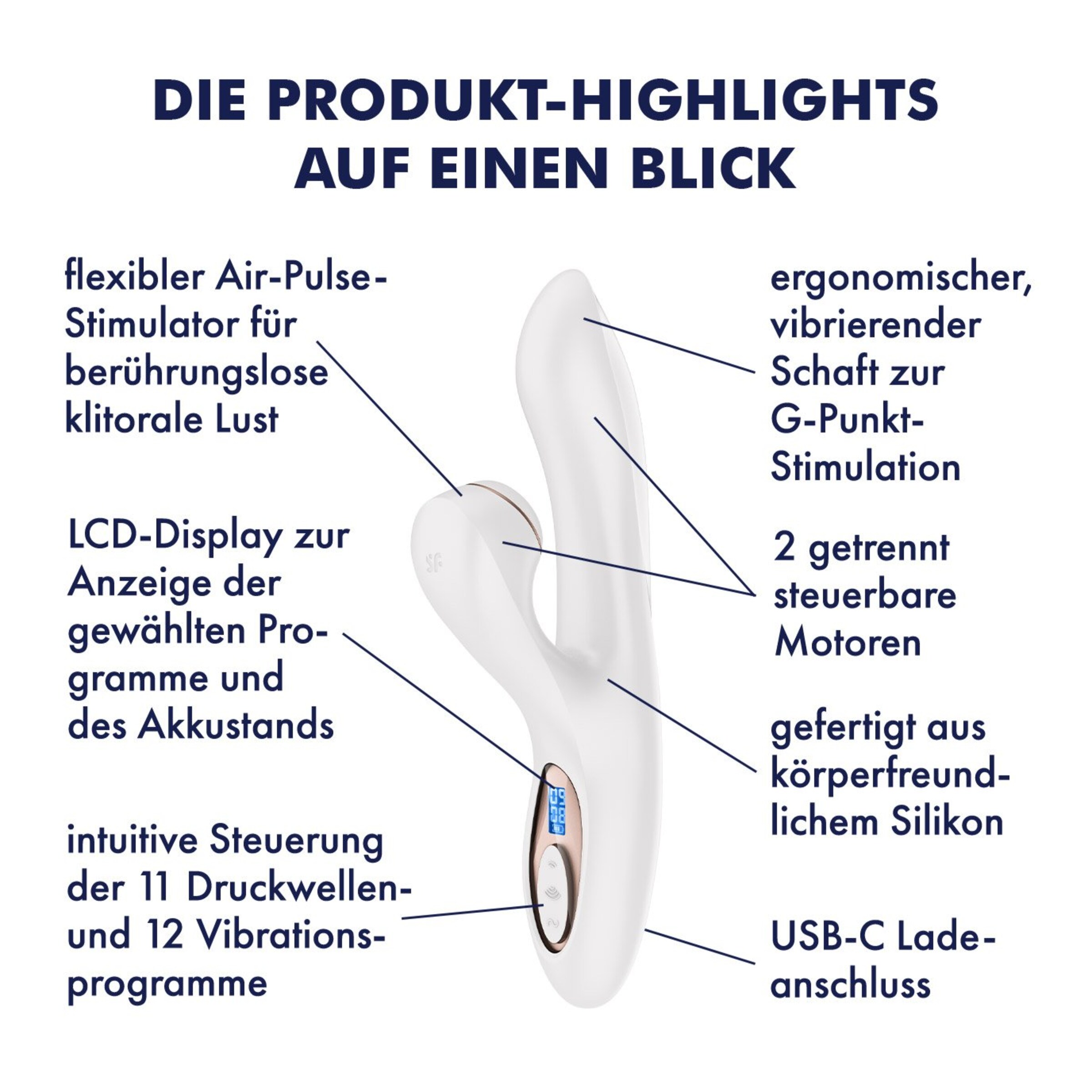 a punkt vibrator Satisfyer A-Mazing 1 – A-Punkt-Vibrator, 21,5 Cm, Wasserdicht IPX7 Massagen  Gerät