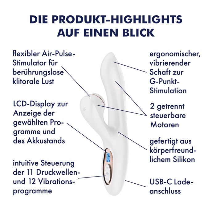 Satisfyer A-Mazing 1 A-Punkt-Vibrator, 21,5 Cm, Wasserdicht IPX7 Massagen Gert Satisfyer A-Mazing 1 A-Punkt-Vibrator, 21,5 Cm, Wasserdicht IPX7 Massagen Gert
