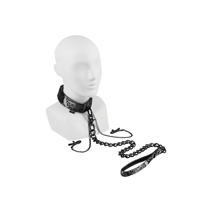 collar-with-leash-and-nipple-clamps-4-stuks-Donkergroen-Zwart-5