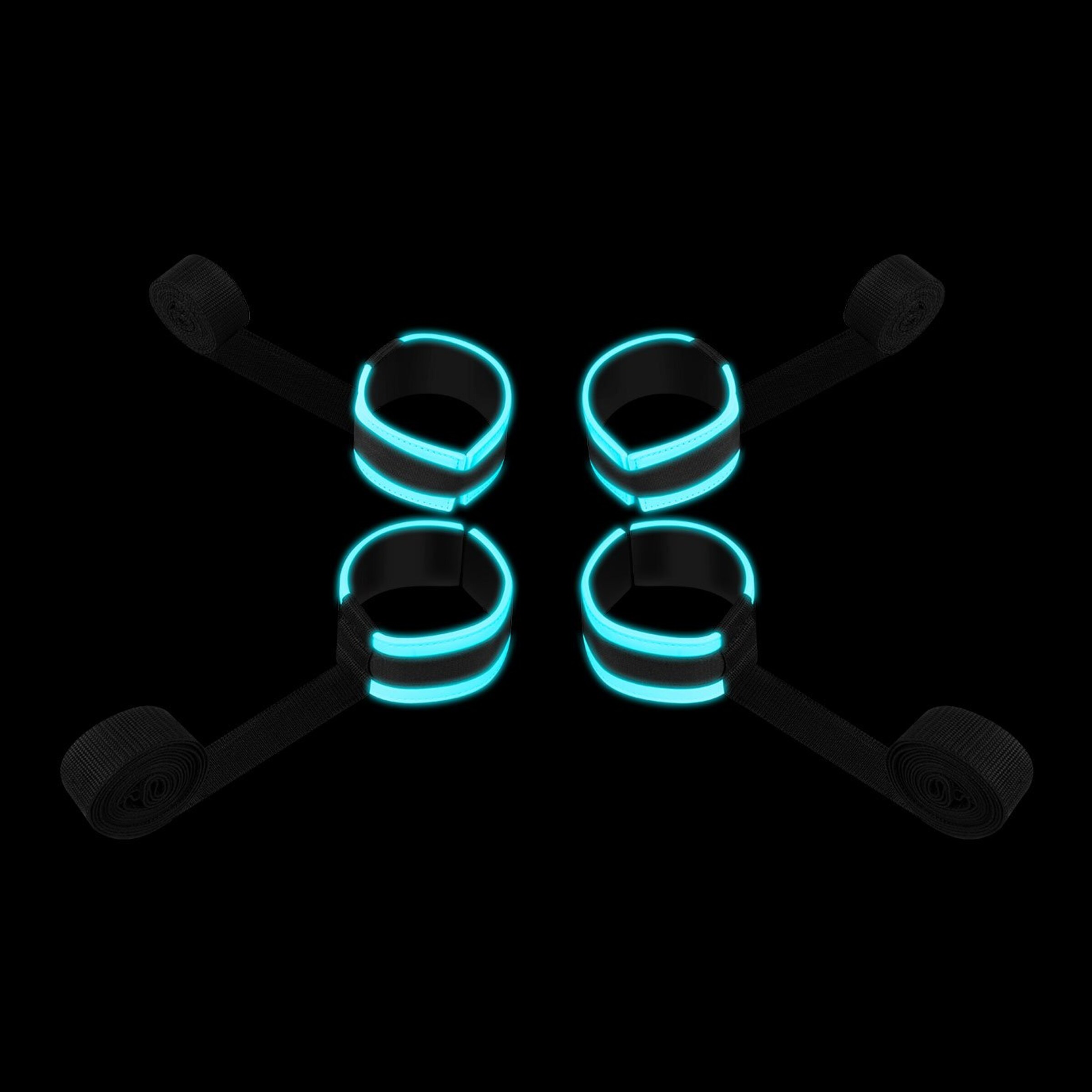 bed-restraints-with-adjustable-cuffs-Schwarz-Weiß-2