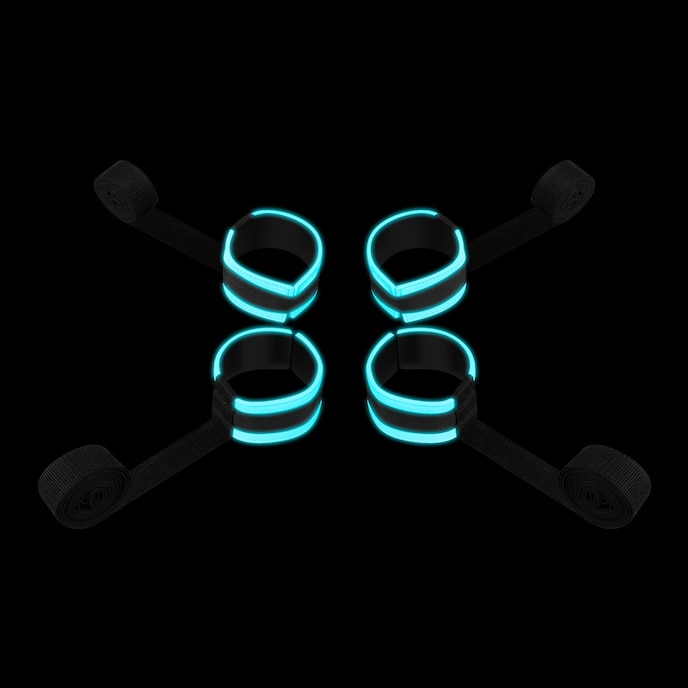 bed-restraints-with-adjustable-cuffs-Wit-Zwart-2