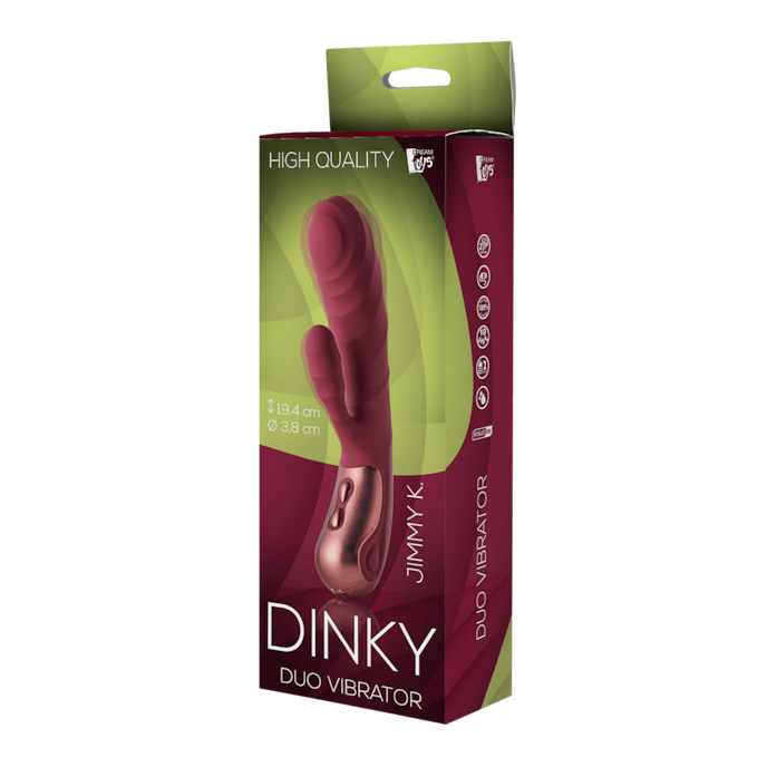 duo-vibrator-jimmy-k-19-4-cm-Bordeaux-Or rose-5