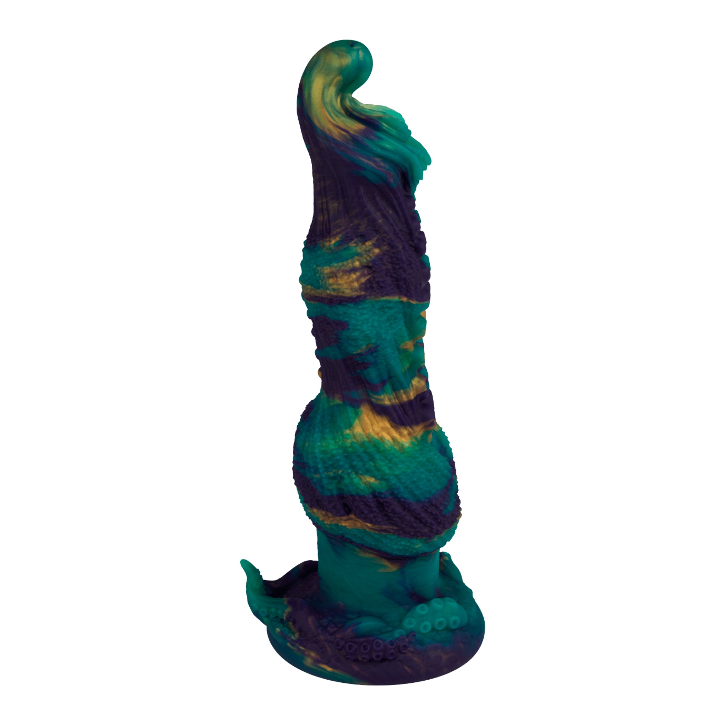 monsterdildo-met-wilde-tentakelstructuur-25-cm-Donkerblauw-Goud-Turkoois-2