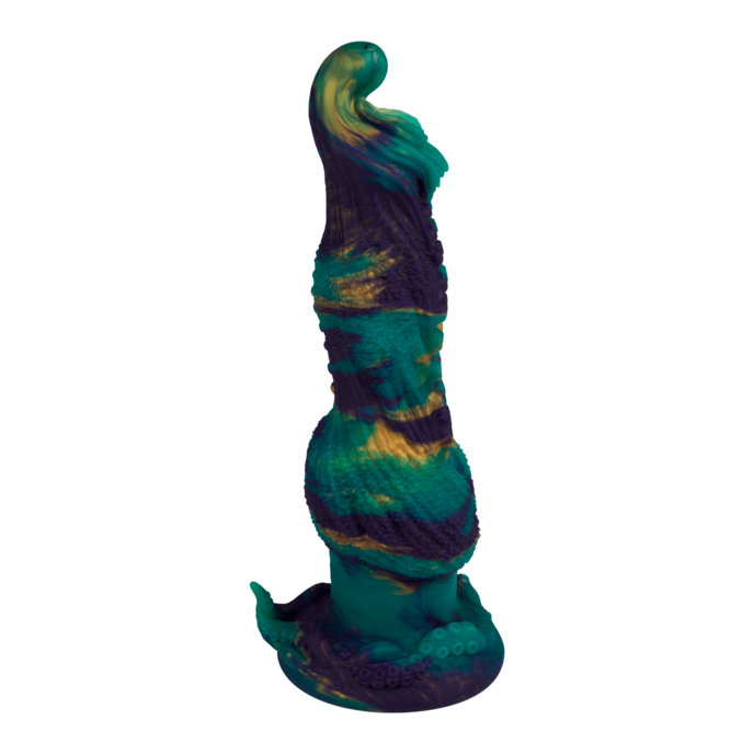 monsterdildo-met-wilde-tentakelstructuur-25-cm-Donkerblauw-Goud-Turkoois-2