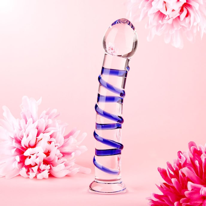 gode-en-verre-avec-structure-en-spirale-17-cm-Bleu-Transparent-2