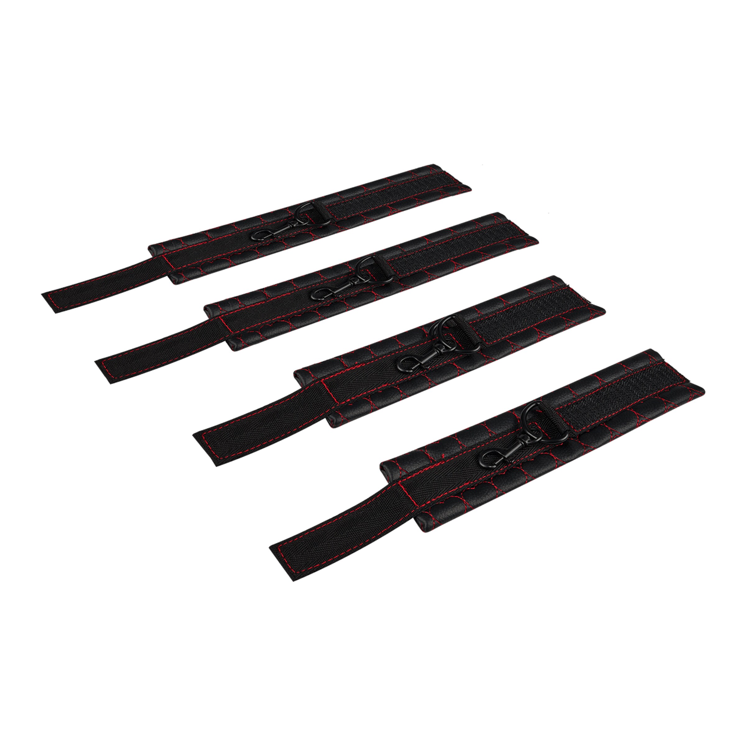 spreidstang-met-4-manchetten-van-kunstleer-Rood-Zwart-4