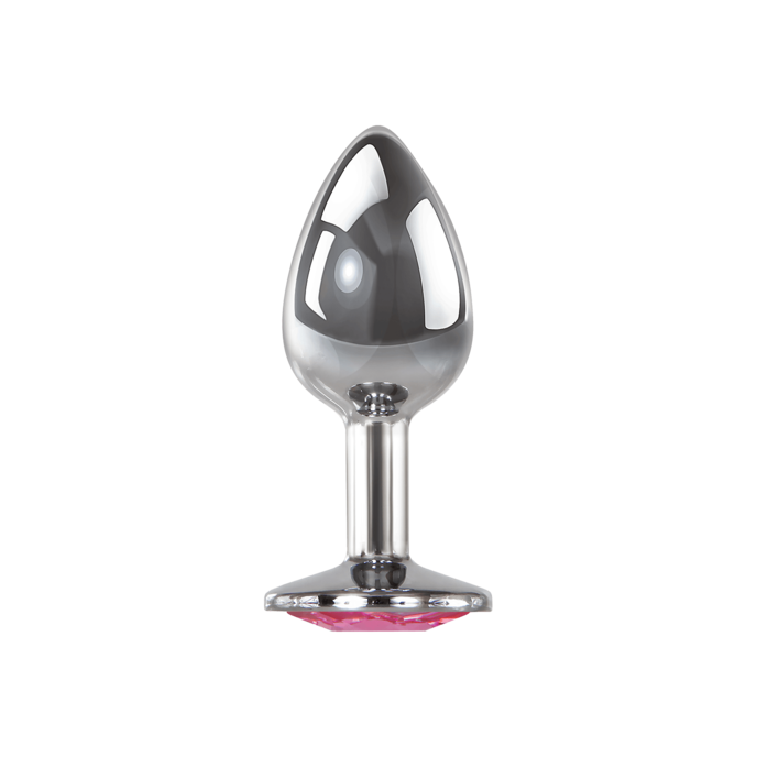 small-pink-gem-anal-plug-7-cm-Pink-Zilver-2
