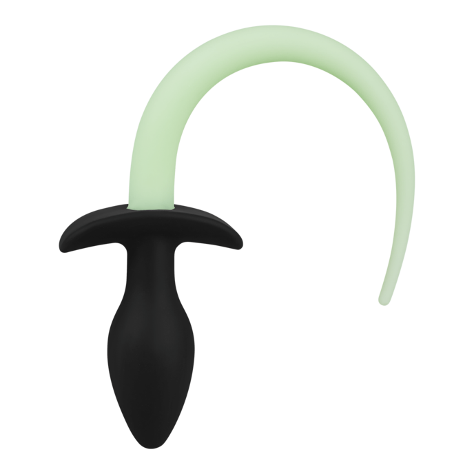 plug-anal-en-silicone-avec-queue-28-cm-Noir-Vert néon-2