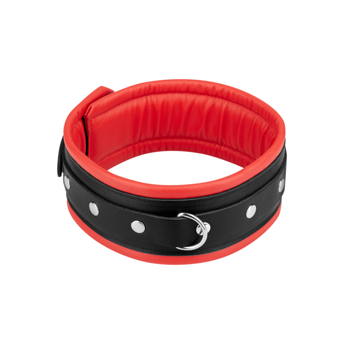 gewatteerde-halsband-m/l-Rood-Zwart-3