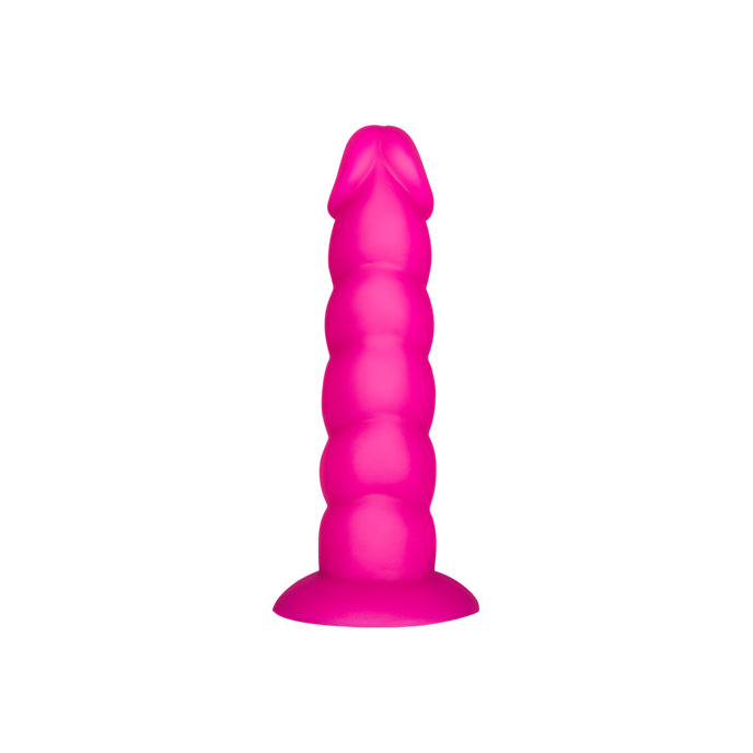 siliconen-dildo-met-structuur-17-cm-Neonroze-5