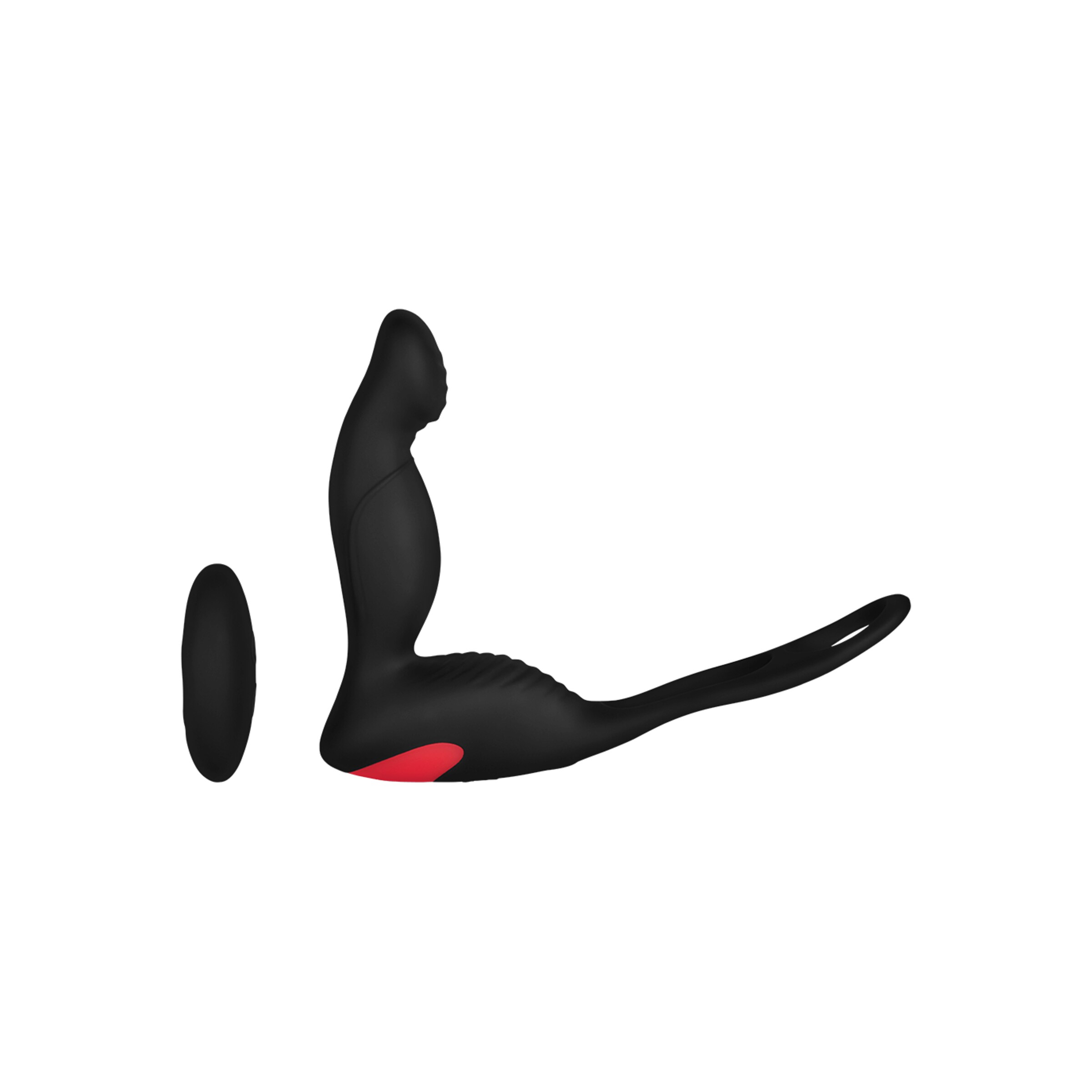 stimulateur-de-prostate-avec-anneau-pénien-16-5-cm-Noir-Rouge-3