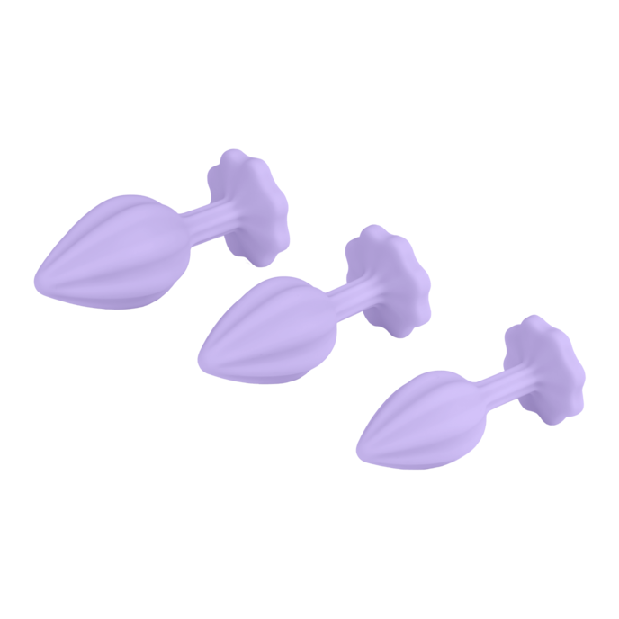 Analplug Strukturiertes Analplug-Set aus Silikon, 3 Stck Lila online kaufen Analplug Strukturiertes Analplug-Set aus Silikon, 3 Stck Lila online kaufen