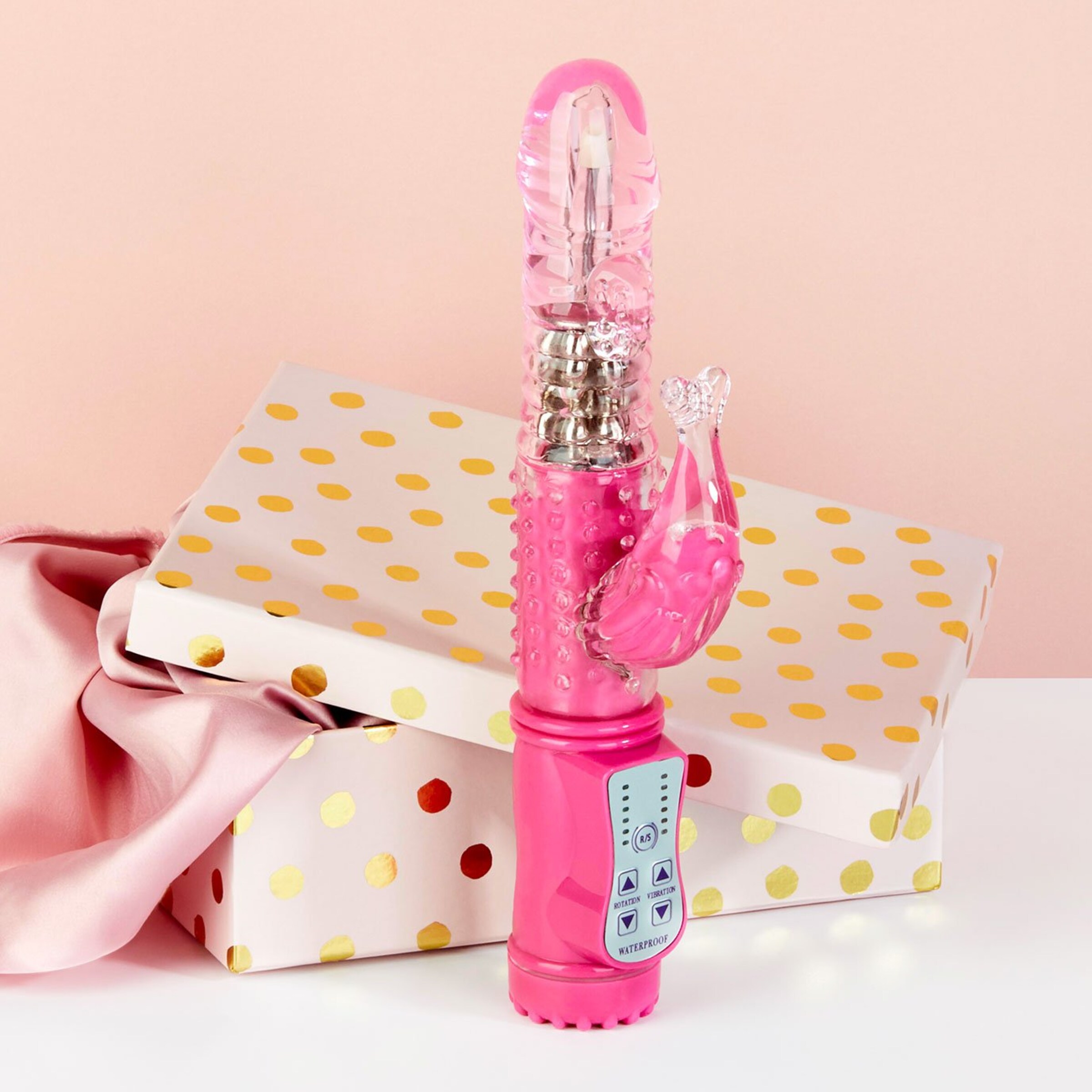 vibromasseur-à-perles--hy]rotatif-23-cm-Argent-Rose-2