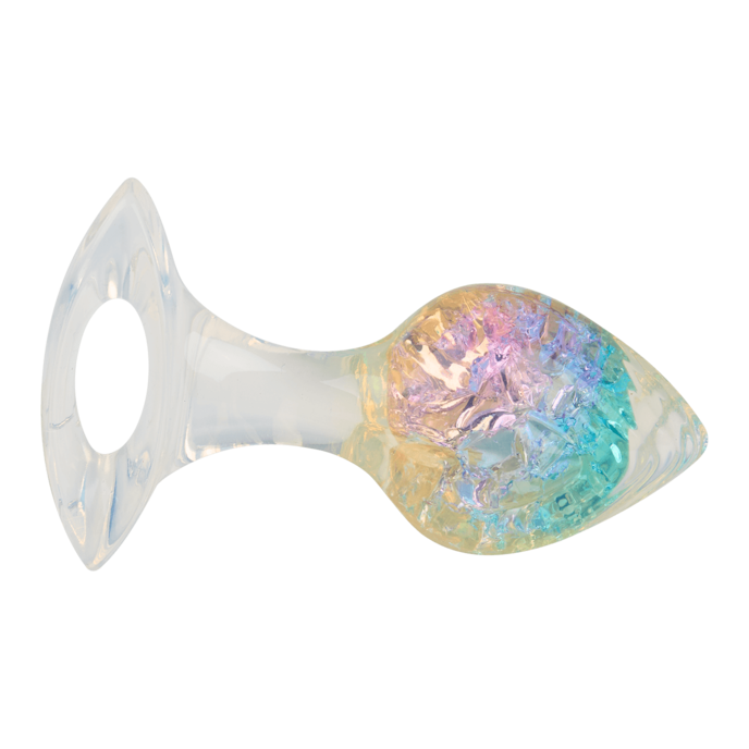 schimmernder-analplug-aus-silikon;-9-5-cm-Bunt-Transparent-4
