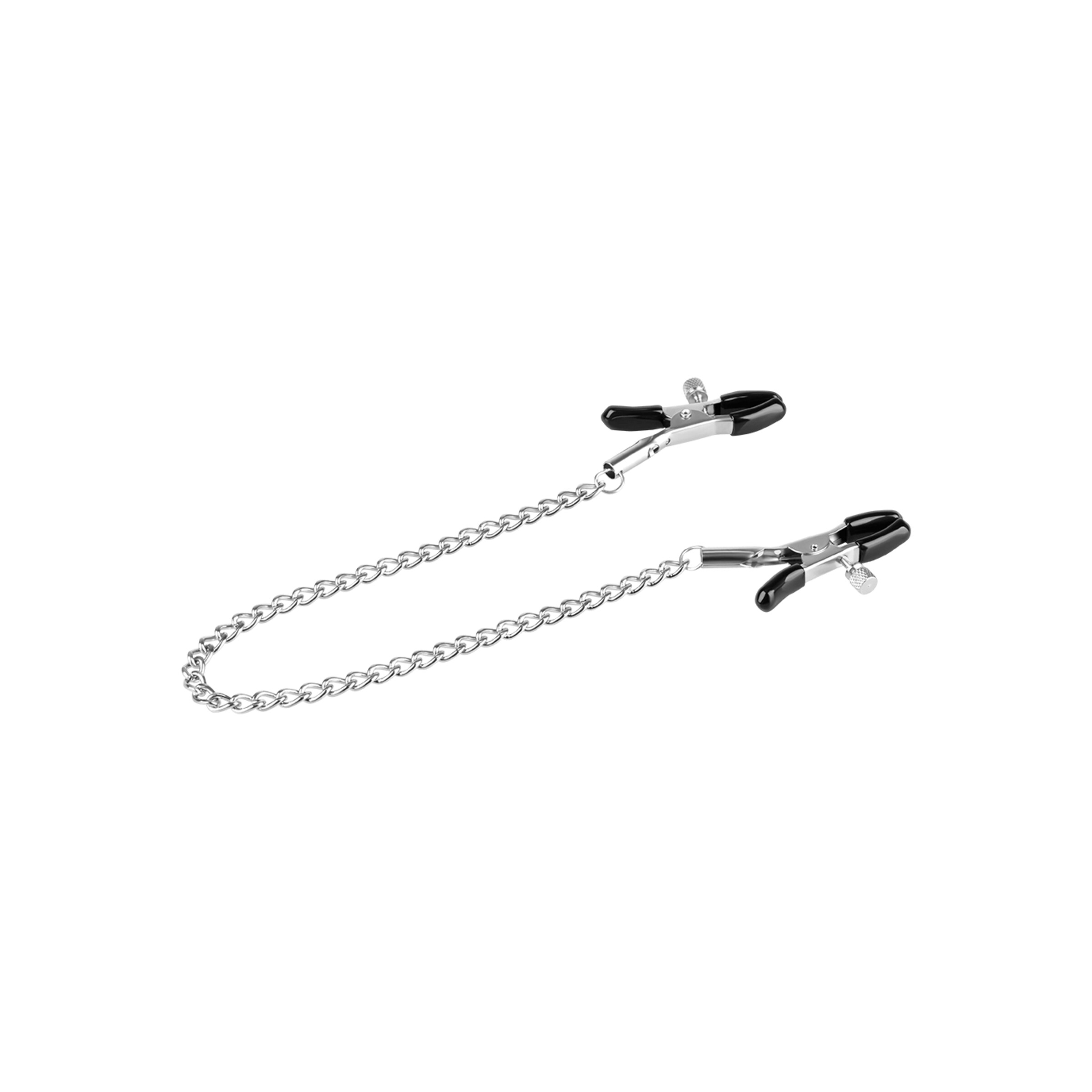 klassische-klemmen-mit-metallkette-Schwarz-Silber-2