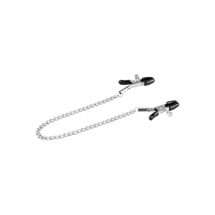 pinces-classiques-avec-chaîne-en-métal-Argent-Noir-2