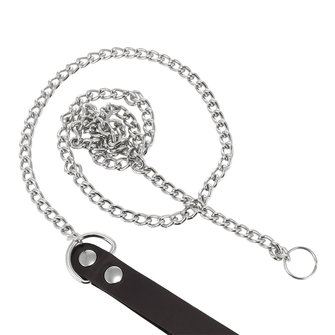 laisse-en-métal-avec-boucle-Argent-Noir-3