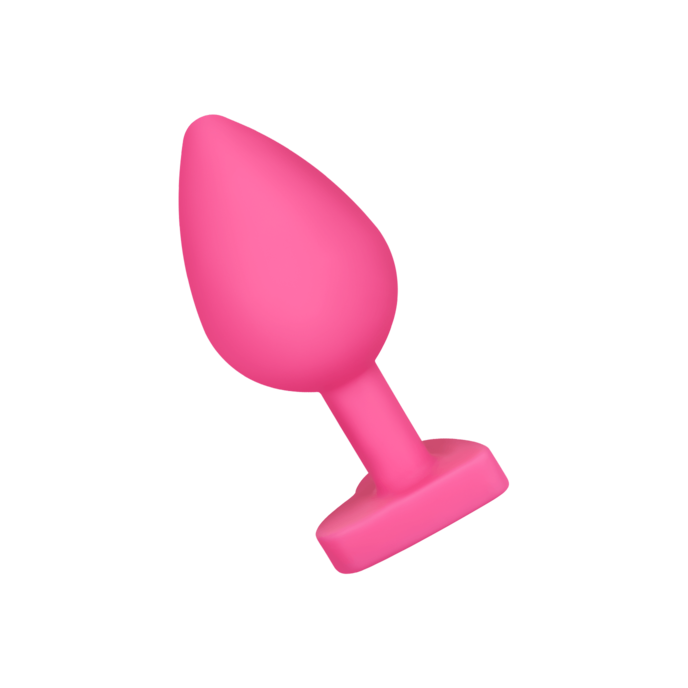 plug-anal-avec-message-espiègle-en-silicone-8-cm-Rose néon-1