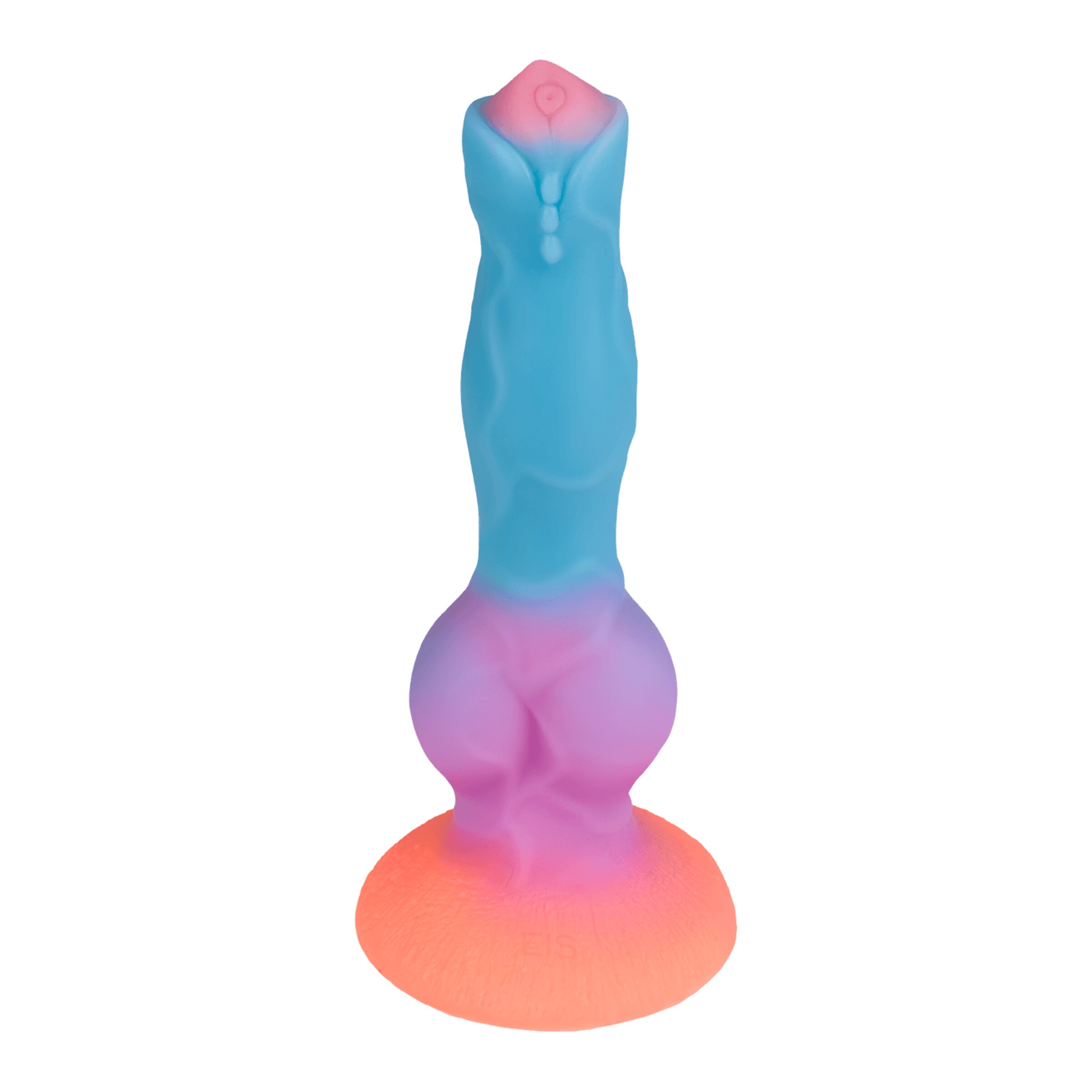 glinsterende-natuurlijke-vibrator-met-zuignapvoeten-22-cm-Blauw-Oranje-Paars-4