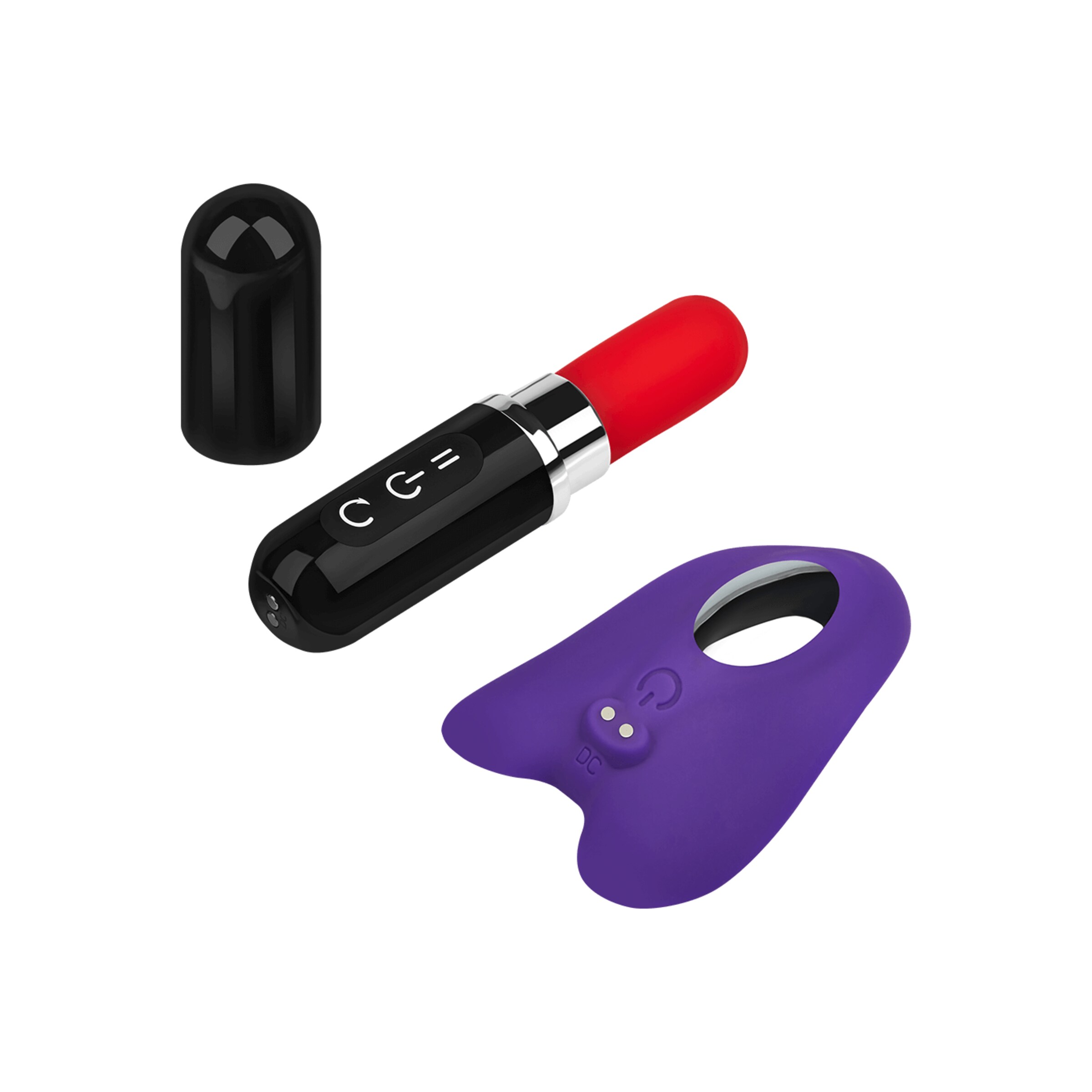 vibrateur[nbhy]-set-en-silicone-2-pièces-Noir-Violet-9