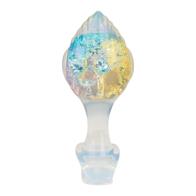 schimmernder-analplug-aus-silikon;-9-5-cm-Bunt-Transparent-6