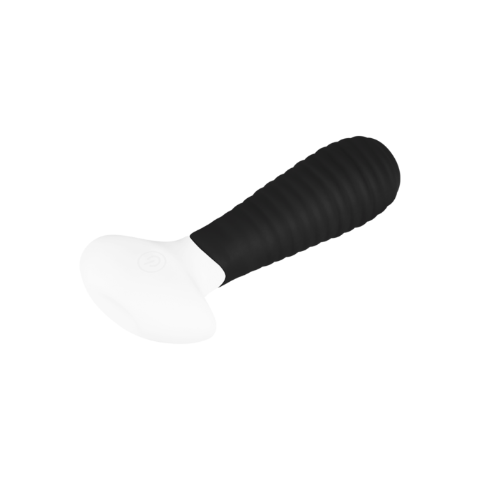 vibromasseur-anal-rainuré-12-cm-Blanc-Noir-6