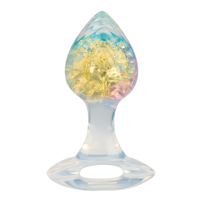 schimmernder-analplug-aus-silikon;-9-5-cm-Bunt-Transparent-7