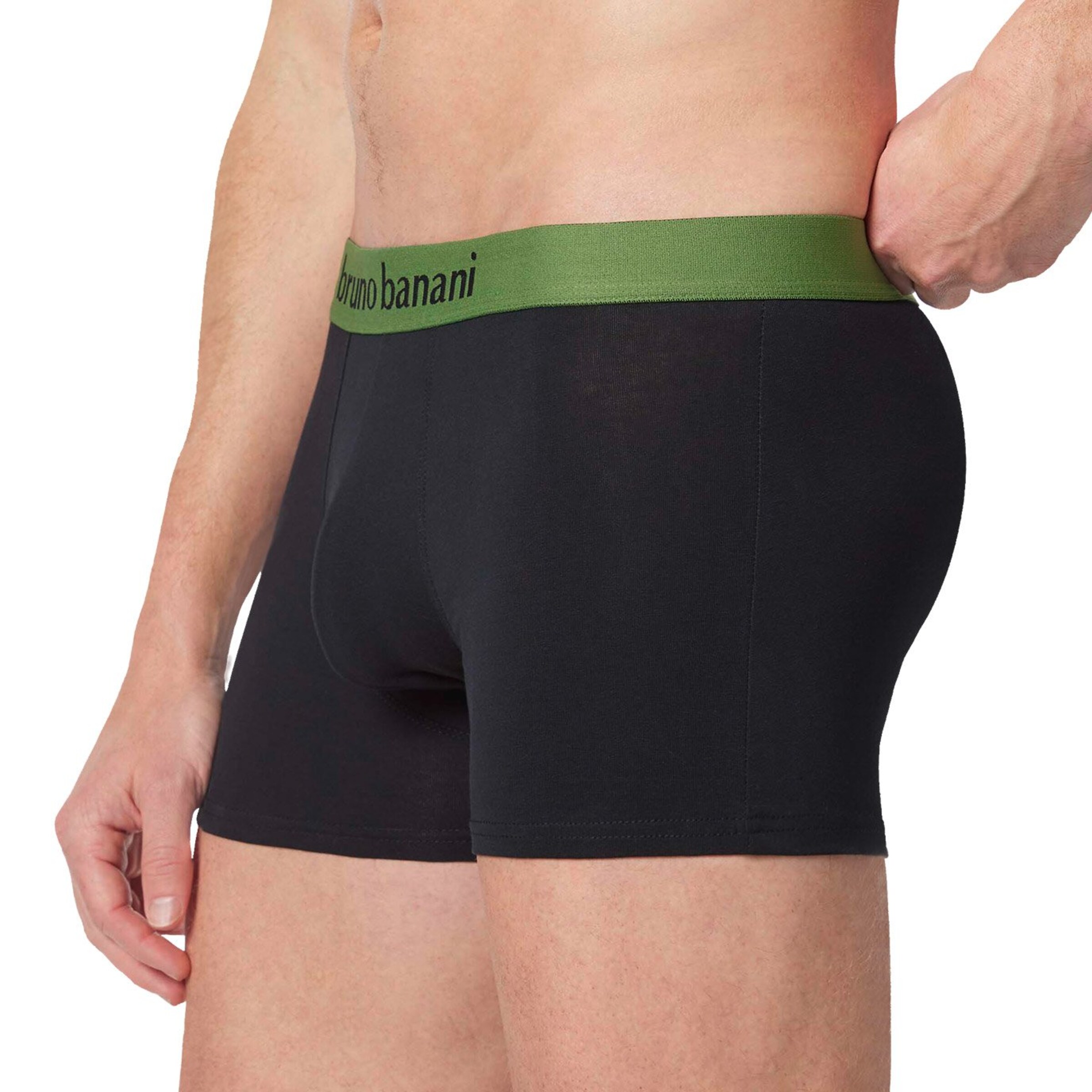 shorts-flowing-2-parties-Noir-Vert foncé-5